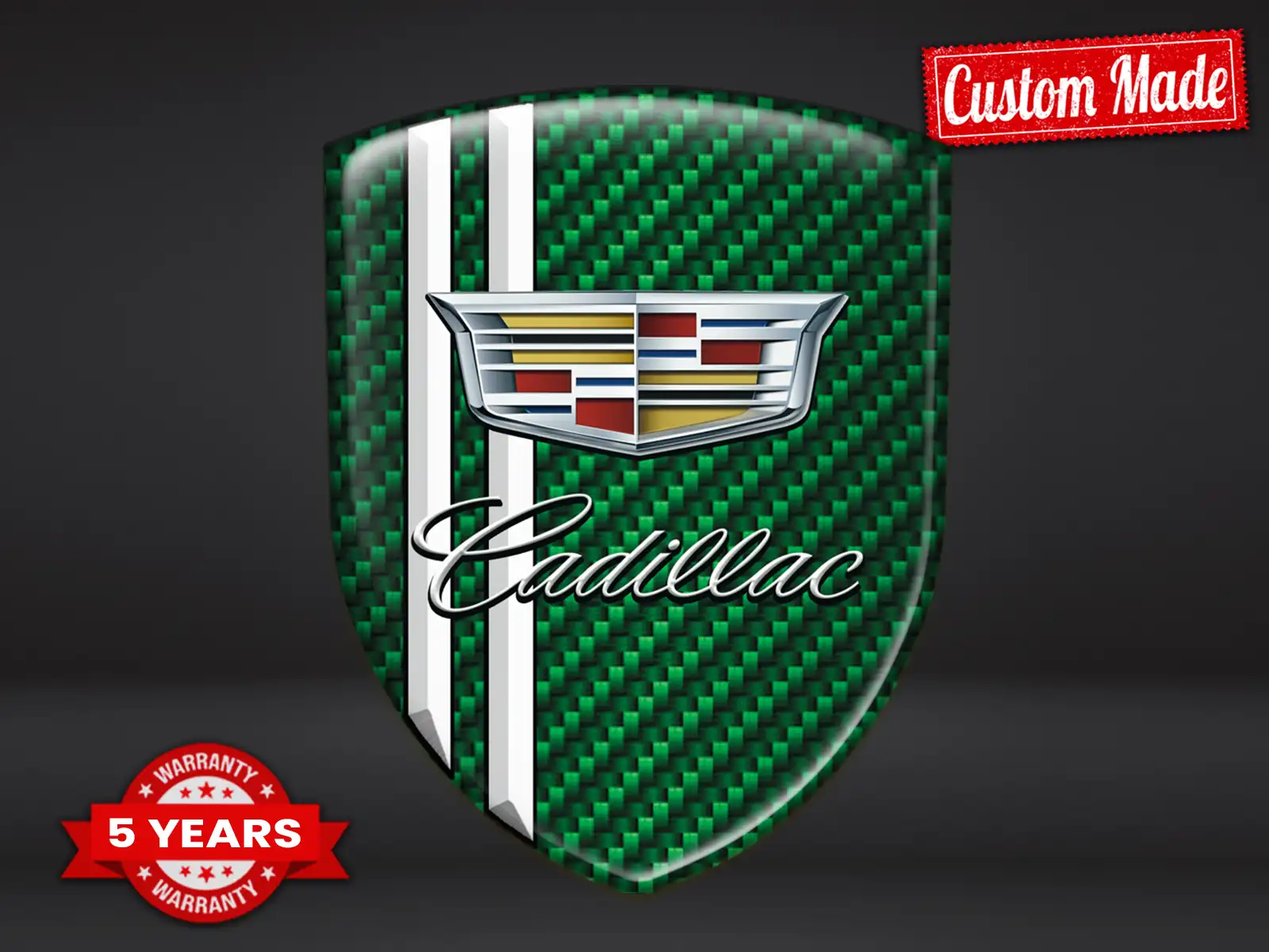 Cadillac Silikon Abzeichen Design Drift Stil Domes Aufkleber
